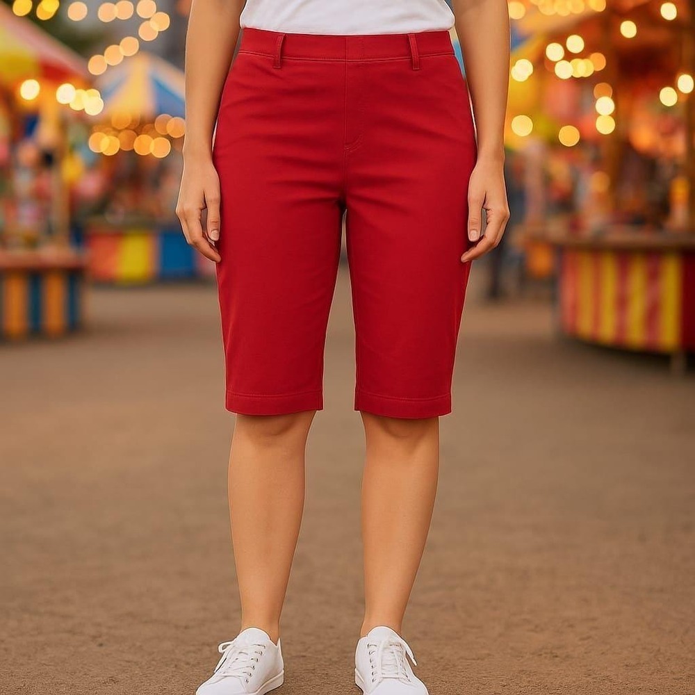 Miu Miu Cropped Culottes Wide Leg High Waist Capris 1997/1998  Red IT38/US4 Nwot - Picture 3 of 10